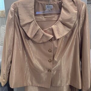 Nicole Gold Shimmer 2 piece Skirt & Blazer Set